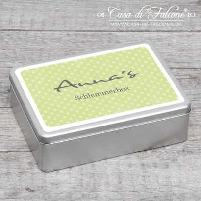 Personalisierte Dose Stars eckig