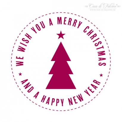 Motivstempel modern We wish you a merry christmas