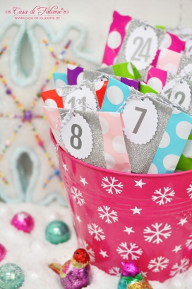 Adventskalenderzahlen Kontursticker gross