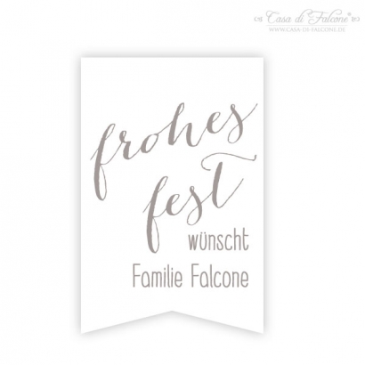 Weihnachtsaufkleber frohes fest, Kalligraphie