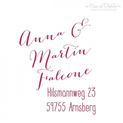 Adressstempel Kalligraphie II