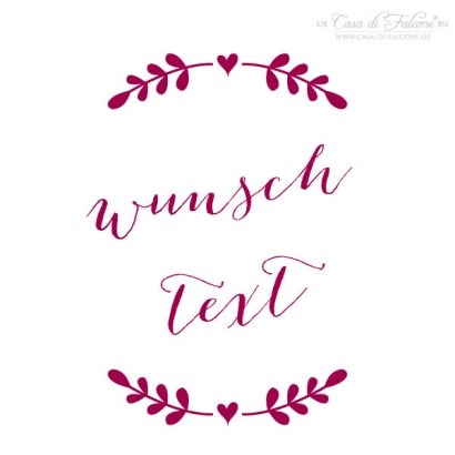 Texstempel - Ranke - mit Wunschtext