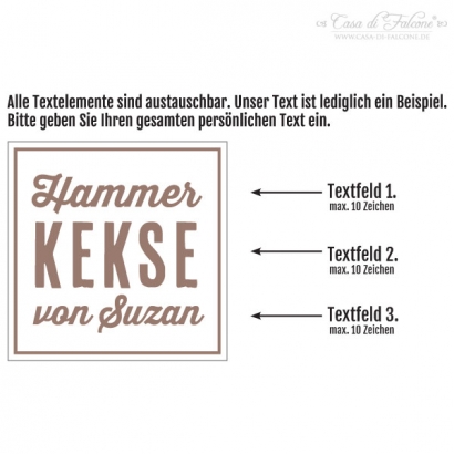 Personalisierter Keksstempel Retro III