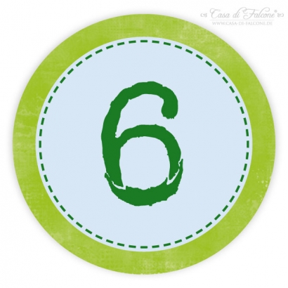 Aufkleber Forest Zahl