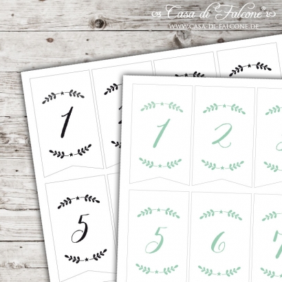 Adventskalender Aufkleber Ranke - Farbwahl