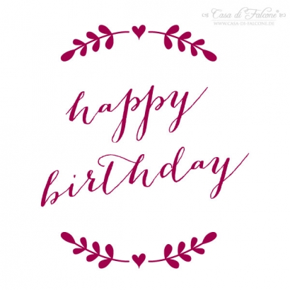 Motivstempel - Ranke - Happy Birthday