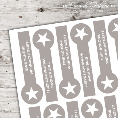 Verschlussetiketten Star Eine schne Weihnachtszeit