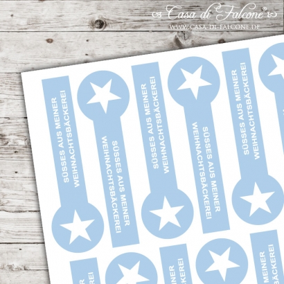Verschlussetiketten Star Ssses aus meiner Weihnachtsbckerei