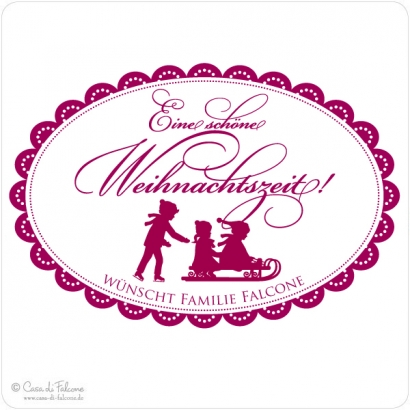 Weihnachtsstempel Winterkinder