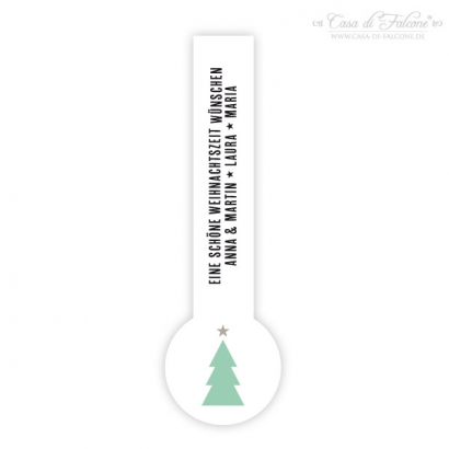 Verschlussetiketten Modern Tanne