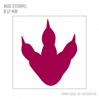 MIDI Motivstempel Dino-Fuabdruck