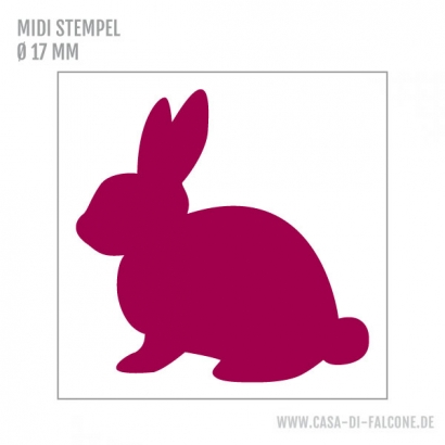 MIDI Motivstempel Hase sitzend