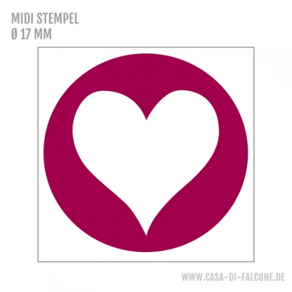 MIDI Motivstempel Herz negativ