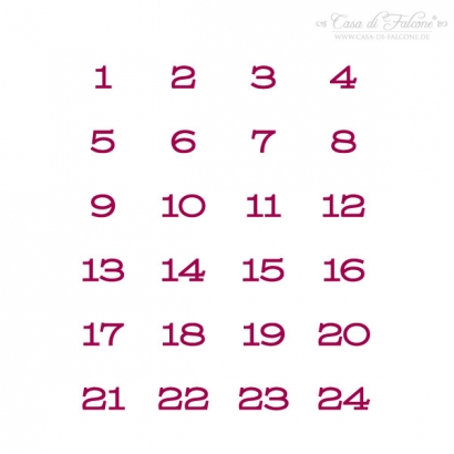Motivstempel Adventskalender Zahlenblock