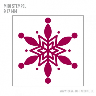 MIDI Motivstempel Schneeflocke III