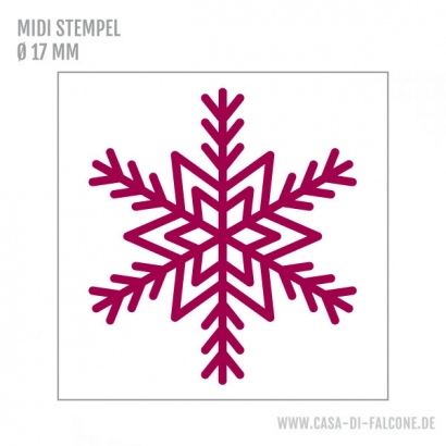 MIDI Motivstempel Schneeflocke IV