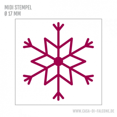MIDI Motivstempel Schneeflocke V