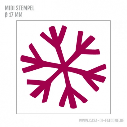MIDI Motivstempel Schneeflocke VI