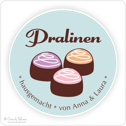 Aufkleber Pralinen