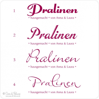 Aufkleber Pralinen