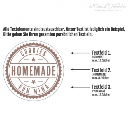 Personalisierter Keksstempel Retro II