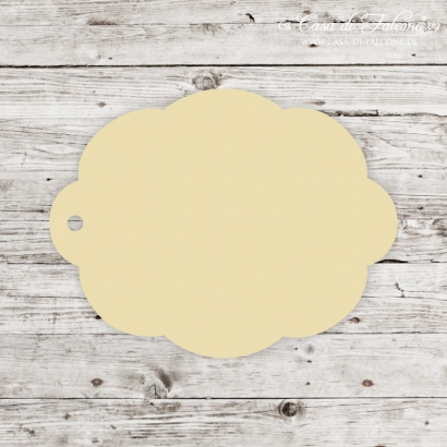 Papieranhnger Wolke 60x45 mm sandbraun SALE