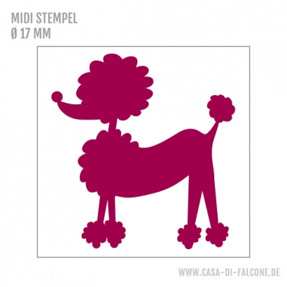MIDI Motivstempel Pudel