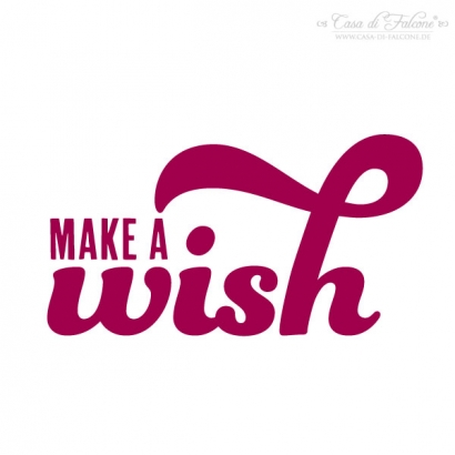 Textstempel make a wish