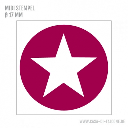 MIDI Motivstempel Stern negativ