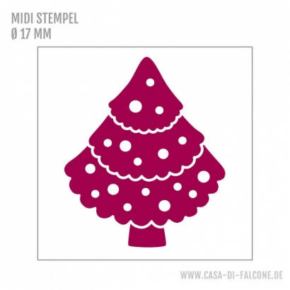 MIDI Motivstempel Tanne getupft