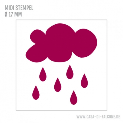 MIDI Motivstempel Regenwolke