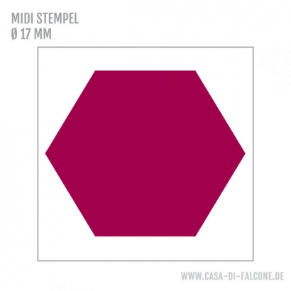 MIDI Motivstempel Sechseck
