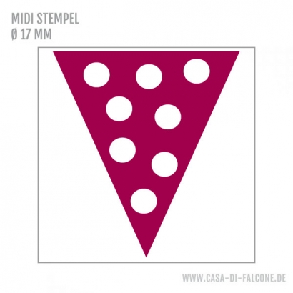 MIDI Motivstempel Wimpel Dots