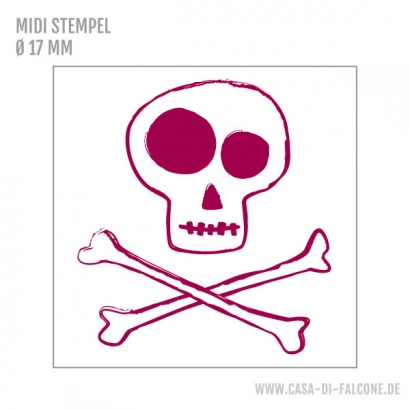 MIDI Motivstempel Totenkopf