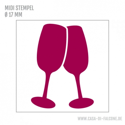 MIDI Motivstempel Sektglser