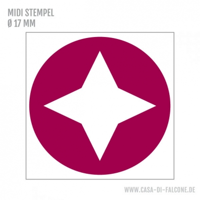 MIDI Motivstempel Diamant im Kreis