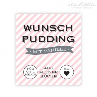 Textaufkleber Griesspudding I