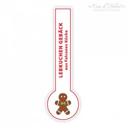 Verschlussetiketten Lebkuchenmann