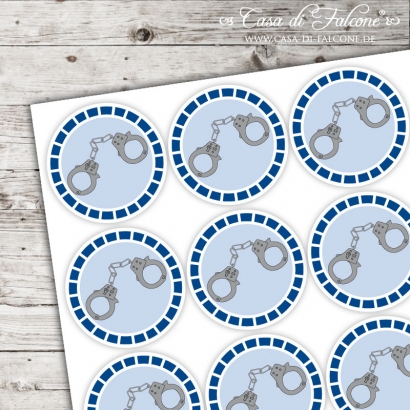 Motivaufkleber Handschellen
