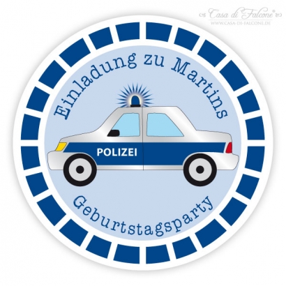 Aufkleber Polizeiauto I