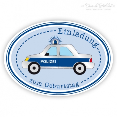 Aufkleber Polizeiauto II