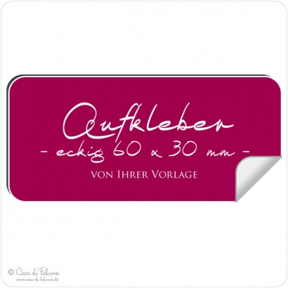 Logoaufkleber eckig 60x30 mm - von Ihrer Vorlage