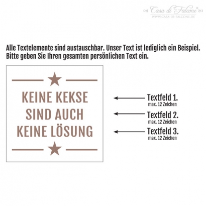 Personalisierter Keksstempel Typo Star