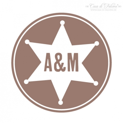 Personalisierter Keksstempel Sheriffstern