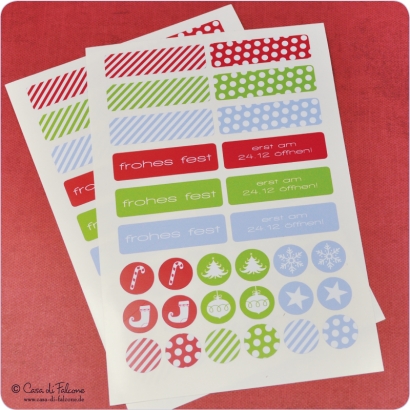 Stickerbogen Weihnachtssticker Simple