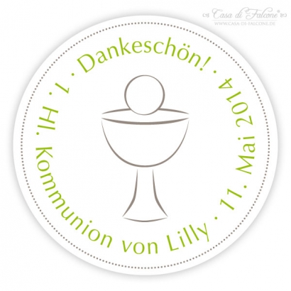 Kommunion Aufkleber Kelch I