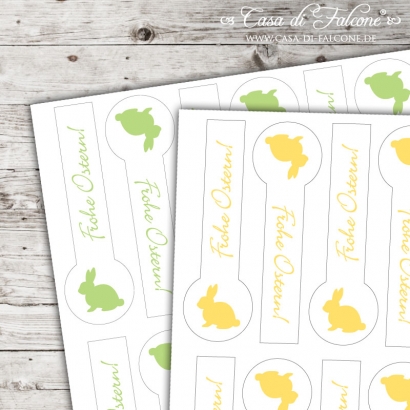 Verschlussetiketten Frohe Ostern