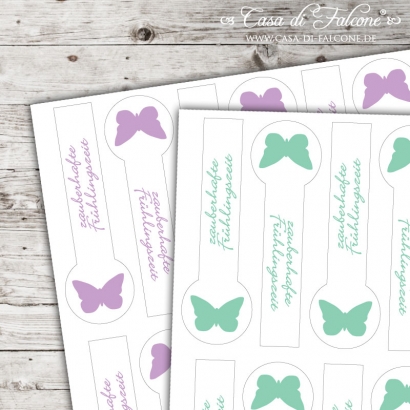 Verschlussetiketten zauberhafte Frhlingszeit