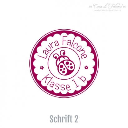 Namensstempel Marienkfer