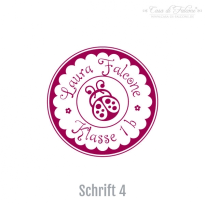 Namensstempel Marienkfer
